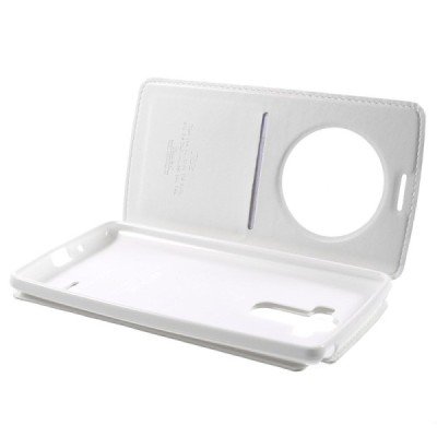 LG G4 Stylus (H635) Roar Noble ādas atvēramais balts maciņš / Vacins.lv