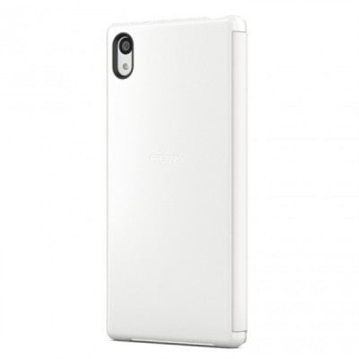 Oficiāls Sony Xperia Z5 Style Cover Window balts atvērams maciņš SCR42 / Vacins.lv