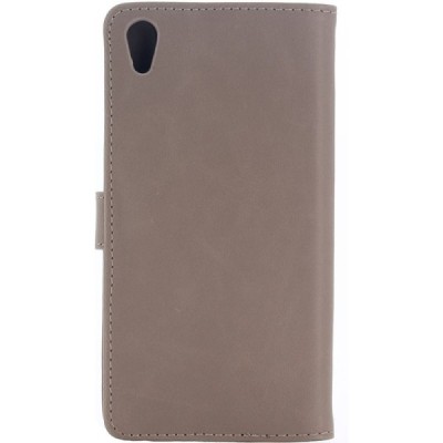 Sony Xperia Z5 atvēramais ādas smilšains retro maciņš (maks) / Vacins.lv