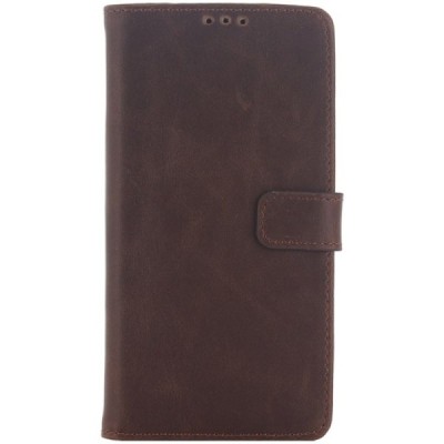 Sony Xperia Z5 atvēramais ādas tumši brūns retro maciņš (maks) / Vacins.lv