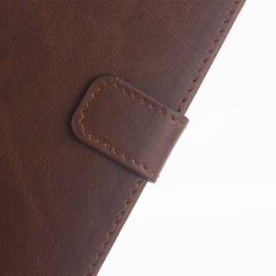 Sony Xperia Z5 atvēramais ādas tumši brūns retro maciņš (maks) / Vacins.lv