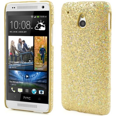 HTC One mini blizgantis auksinis dėklas / Priedai.lt