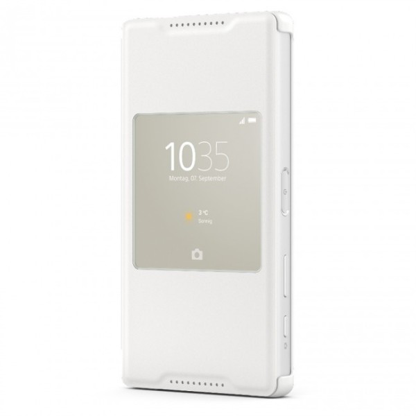 „Sony“ Style Cover Window atvērams maciņš - balts (Xperia Z5 Compact)