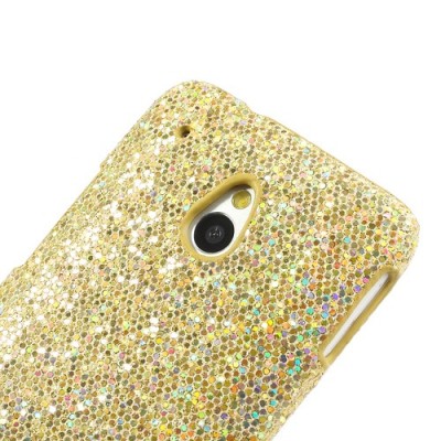 HTC One mini blizgantis auksinis dėklas / Priedai.lt
