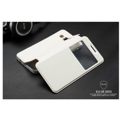 Samsung Galaxy A3 2015 (A300F) „Kalaideng“ Sun atverčiamas baltas dėklas - knygutė / Priedai.lt