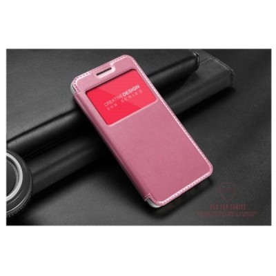 Samsung Galaxy A3 2015 (A300F) „Kalaideng“ Sun atverčiamas rožinis dėklas - knygutė / Priedai.lt