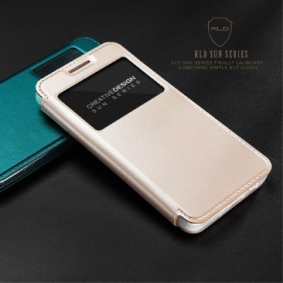 Samsung Galaxy A3 2015 (A300F) „Kalaideng“ Sun atvēramais zelta maciņš / Vacins.lv