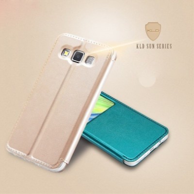 Samsung Galaxy A3 2015 (A300F) „Kalaideng“ Sun atvēramais zelta maciņš / Vacins.lv