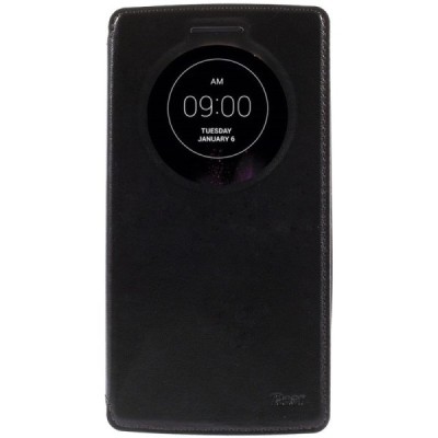 Roar Noble atverčiamas LG G Flex 2 H955 juodas odinis dėklas - knygutė / Priedai.lt