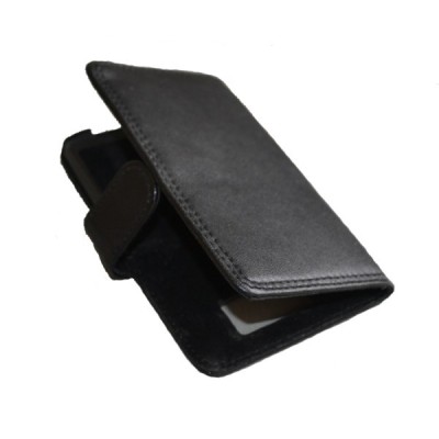 HTC HD2 juodas odinis dėklas / Priedai.lt