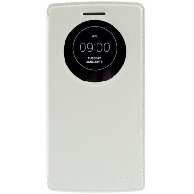 Roar Noble atverčiamas LG G Flex 2 H955 baltas odinis dėklas - knygutė / Priedai.lt