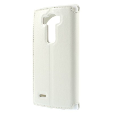 Roar Noble atverčiamas LG G Flex 2 H955 baltas odinis dėklas - knygutė / Priedai.lt