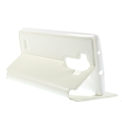 Roar Noble atverčiamas LG G Flex 2 H955 baltas odinis dėklas - knygutė / Priedai.lt