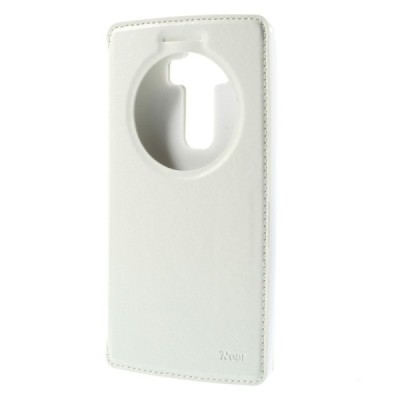 Roar Noble atverčiamas LG G Flex 2 H955 baltas odinis dėklas - knygutė / Priedai.lt