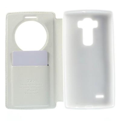 Roar Noble atverčiamas LG G Flex 2 H955 baltas odinis dėklas - knygutė / Priedai.lt