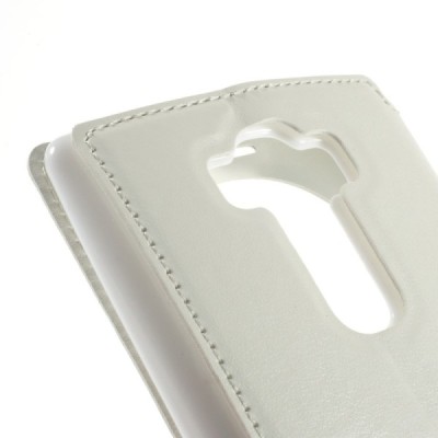 Roar Noble atverčiamas LG G Flex 2 H955 baltas odinis dėklas - knygutė / Priedai.lt