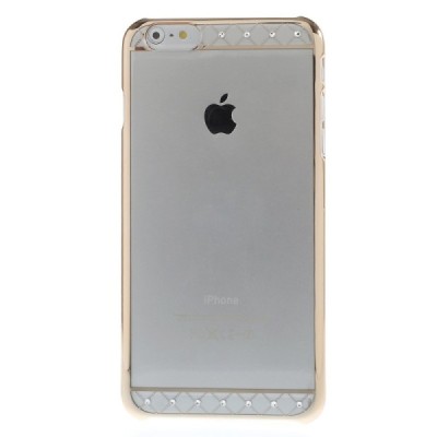 Apple iPhone 6S Plus elegants X-Fitted Crystal Lace Swarovski dzidrs (caurspīdīgs) zelta plastmasas apvalks ar kristāliem / Vaci