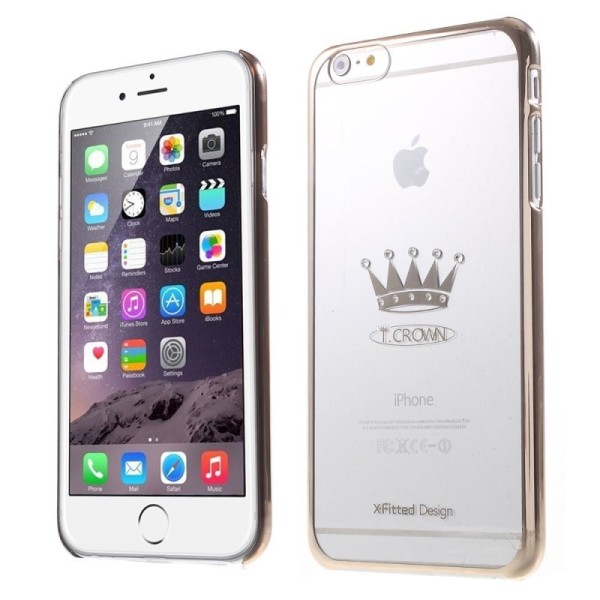 „X-Fitted“ Crown Swarovski apvalks - zelta (iPhone 6 Plus / 6S Plus)