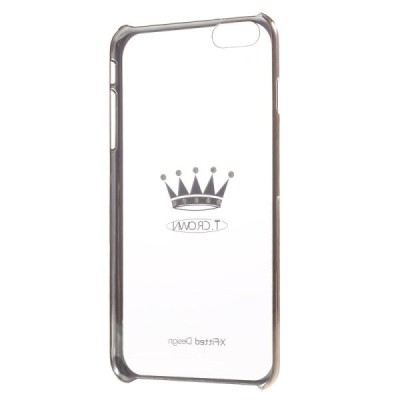 Apple iPhone 6S Plus elegants X-Fitted Crystal T Crown Swarovski dzidrs (caurspīdīgs) zelta plastmasas apvalks ar kristāliem / V