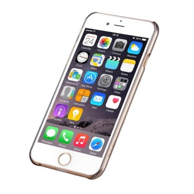 Apple iPhone 6 (6s) Devia Crystal Rococo Swarovski plastikinis skaidrus permatomas auksinis dėklas su kristalais / Priedai.lt