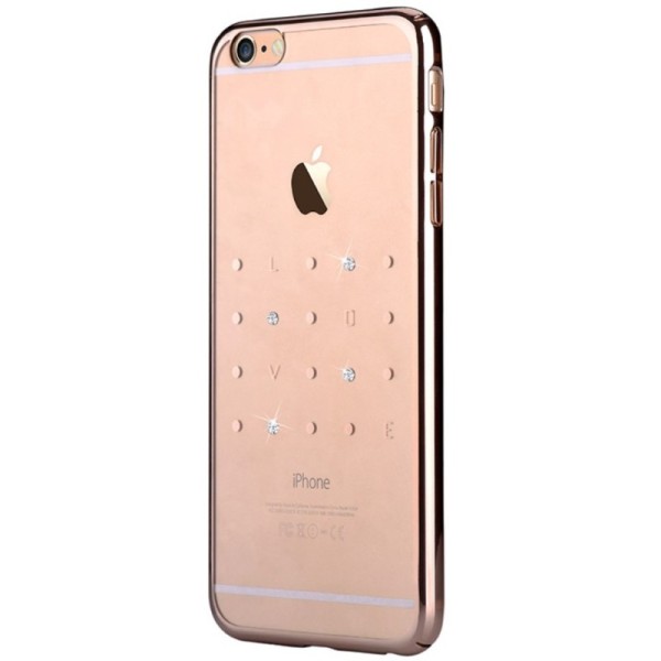„Devia“ Love Swarovski apvalks - zelta (iPhone 6 / 6S)