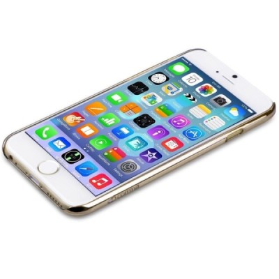 Apple iPhone 6S elegants Devia Fun dzidrs (caurspīdīgs) zelta plastmasas apvalks / Vacins.lv