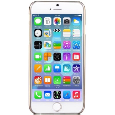 Apple iPhone 6S elegants Devia Fun dzidrs (caurspīdīgs) zelta plastmasas apvalks / Vacins.lv