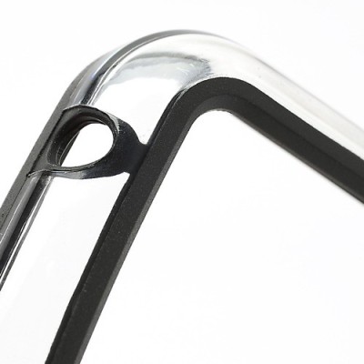 LG Nexus 4 E960 dzidrs, caurspīdīgs rāmis (sānu apmale, bamperis) - melns / Vacins.lv