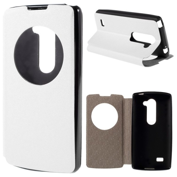 Atvēramais „View Window“ maciņš - balts (Leon)