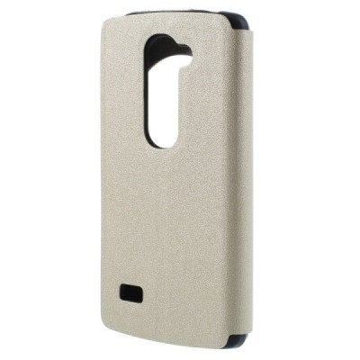 LG Leon 4G LTE (H340, H320) View Window atvēramais zelta maciņš / Vacins.lv