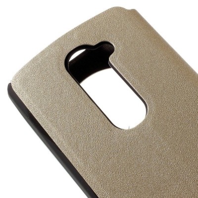 LG Leon 4G LTE (H340, H320) View Window atvēramais zelta maciņš / Vacins.lv