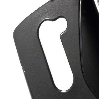 LG Leon G4 LTE (H340, H320) cieta silikona (TPU) melns apvalks / vacins.lv