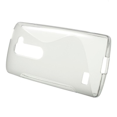 LG Leon G4 LTE (H340, H320) kieto silikono TPU skaidrus pilkas dėklas - nugarėlė / Priedai.lt