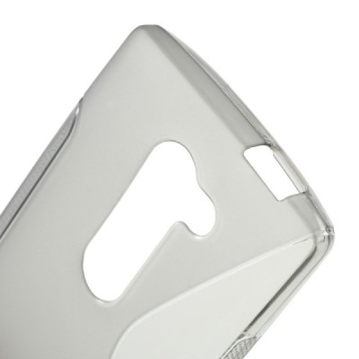 LG Leon G4 LTE (H340, H320) kieto silikono TPU skaidrus pilkas dėklas - nugarėlė / Priedai.lt