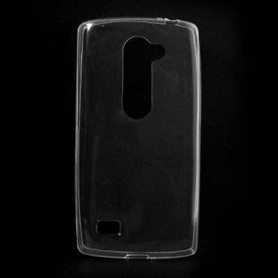 LG Leon 4G LTE (H340, H320) dzidrs (caurspīdīgs) cieta silikona TPU pasaulē planākais apvalks / Vacins.lv