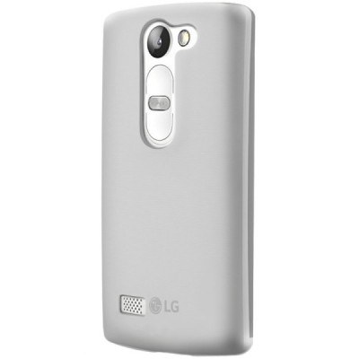 LG Leon 4G LTE (H340, H320) dzidrs (caurspīdīgs) cieta silikona TPU pasaulē planākais apvalks / Vacins.lv