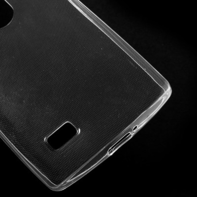 LG Leon 4G LTE (H340, H320) dzidrs (caurspīdīgs) cieta silikona TPU pasaulē planākais apvalks / Vacins.lv