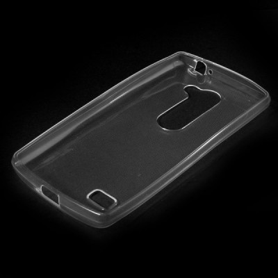 LG Leon 4G LTE (H340, H320) dzidrs (caurspīdīgs) cieta silikona TPU pasaulē planākais apvalks / Vacins.lv