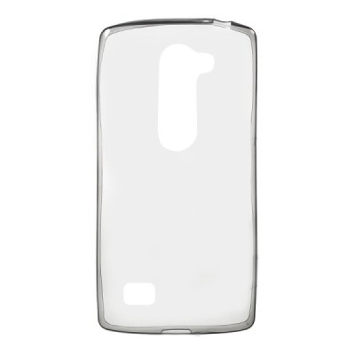 LG Leon 4G LTE (H340, H320) dzidrs (caurspīdīgs) cieta silikona TPU pasaulē planākais pelēks apvalks / Vacins.lv