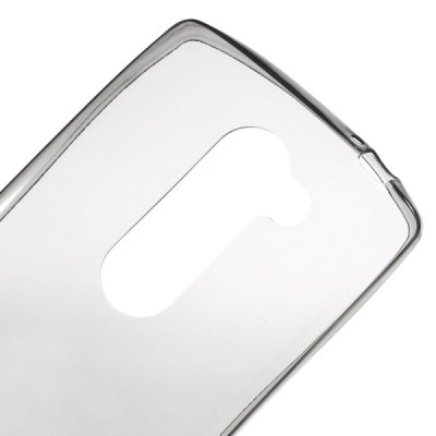 LG Leon 4G LTE (H340, H320) dzidrs (caurspīdīgs) cieta silikona TPU pasaulē planākais pelēks apvalks / Vacins.lv