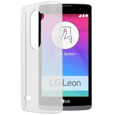 LG Leon 4G LTE plastikinis skaidrus (permatomas) dėklas - nugarėlė / Priedai.lt