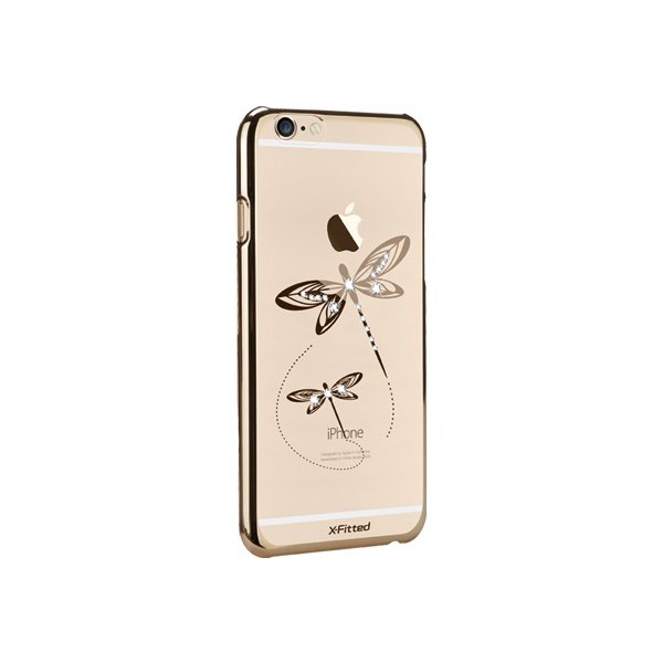 „X-Fitted“ Dragonfly Swarovski apvalks - zelta (iPhone 6 / 6S)