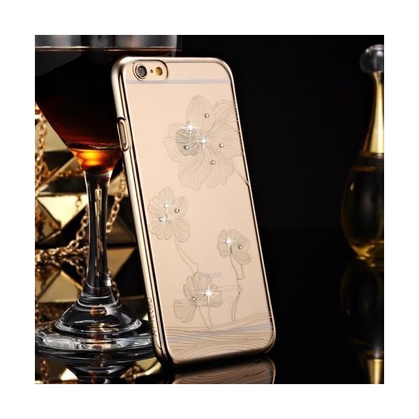 „X-Fitted“ Lotus Swarovski apvalks - zelta (iPhone 6 / 6S)