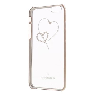 Apple iPhone 6 (6s) X-Fitted Crystal Icon Pro Telesthesia Swarovski plastikinis skaidrus permatomas auksinis dėklas su kristalai