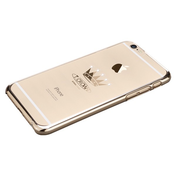 „X-Fitted“ Crown Swarovski dėklas - auksinis (iPhone 6 / 6S)