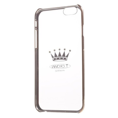 Apple iPhone 6 (6s) X-Fitted Crystal Icon Pro Crown Swarovski plastikinis skaidrus permatomas auksinis dėklas su kristalais / Pr