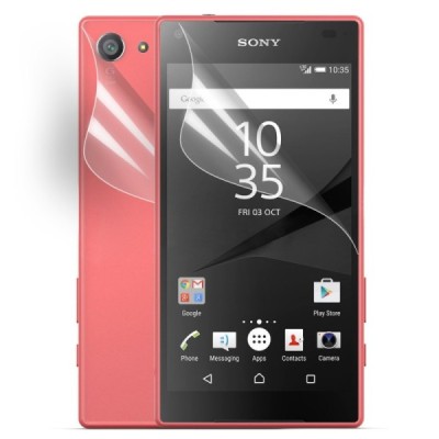 Sony Xperia Z5 Compact aizsargplēves ekrānam un aizmugurējai daļai - dzidras / Vacins.lv