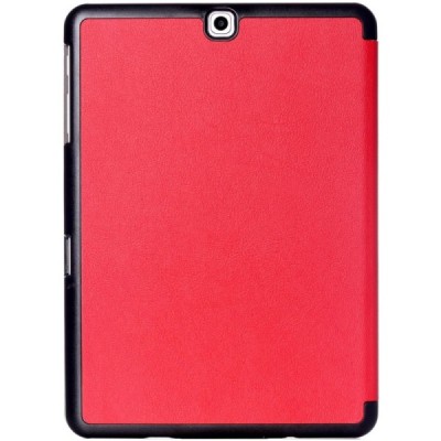 Samsung Galaxy Tab S2 9,7 (T815, T810) atverčiamas raudonas odinis dėklas - knygutė (sulankstomas) / Priedai.lt