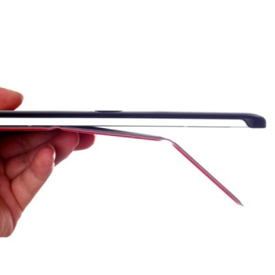 Samsung Galaxy Tab S2 9,7 (T815, T810) atverčiamas raudonas odinis dėklas - knygutė (sulankstomas) / Priedai.lt