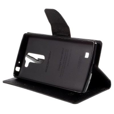 LG G4c (H525) Mercury atvērams melns maciņš (maks) / Vacins.lv